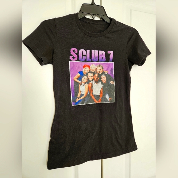 Tops - S CLUB 7 Bootleg Girl Fit T Shirt - Size Medium - Black